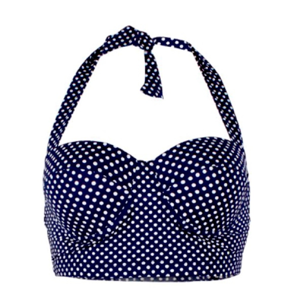 Feelingirl Vintage Polka Dot Swim Top